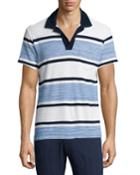 Terry Towel Striped Short-sleeve Polo