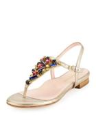 Ibsen Crystal T-strap Sandal,