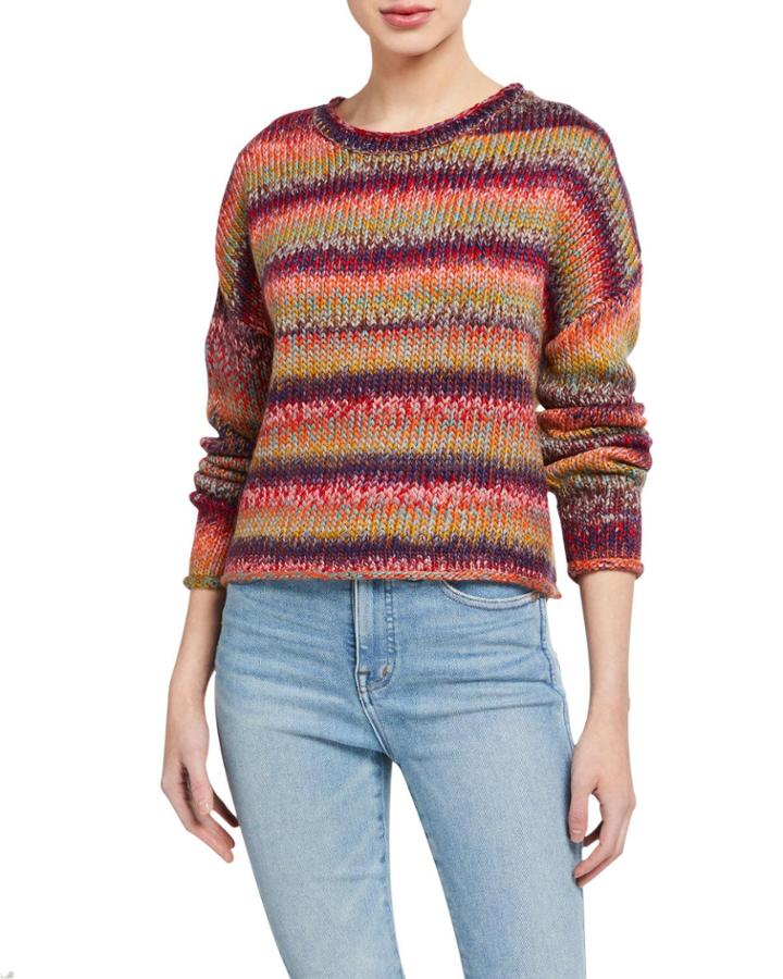 Crewneck Long-sleeve Space-dye