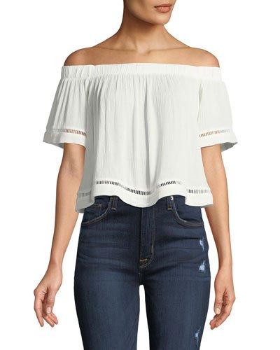 Marina Off-the-shoulder Crop Blouse