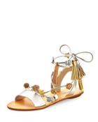 Suze Tassel Pompom Flat