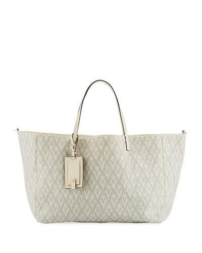Patterned East West Tote Bag
