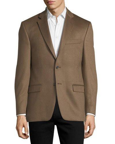 Cashmere Two-button Blazer, Brown