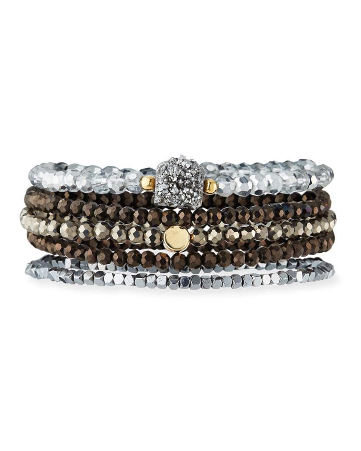 Bead Stretch Bracelets, Set Of