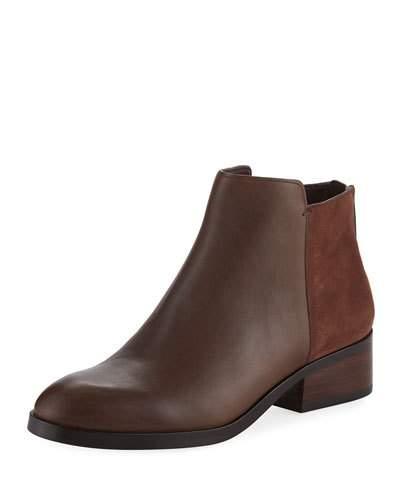Elion Grand. Os Leather & Suede Bootie, Chestnut