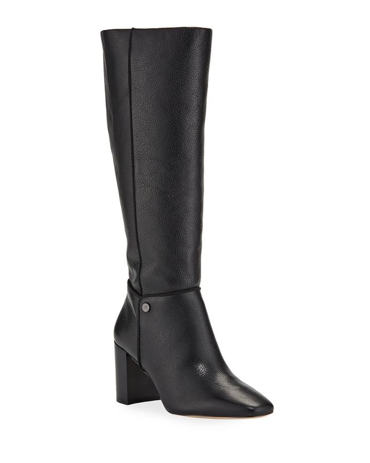 Ratana Pebbled Leather Knee Boots