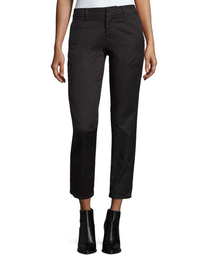 Classic Twill Crop Chino Pants