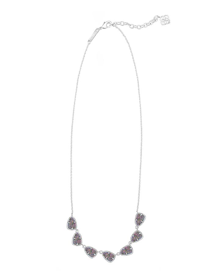 Kendra Scott Connie Necklace, Multi Druzy/rhodium-plate, Women's,