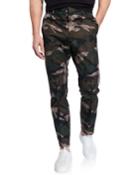 Men's Logo-print Camo Tapered Trousers