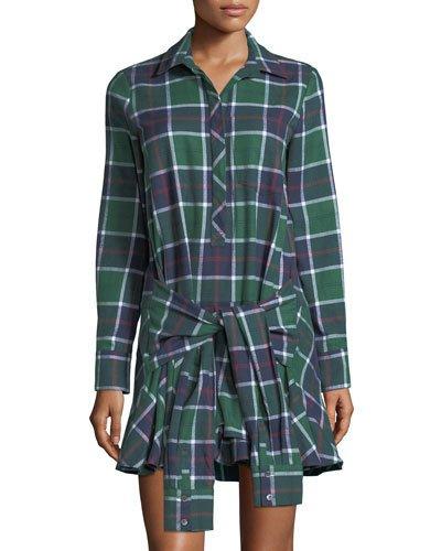 Tie-waist Plaid
