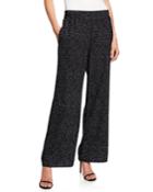Dot Pull-on Straight-leg Pants