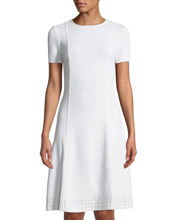 Pearlescent-hem Knit
