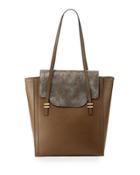 Mag Faux-leather Tote Bag, Taupe