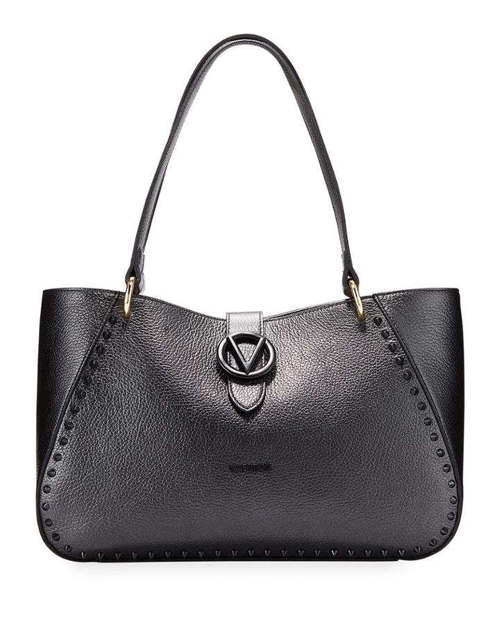 Charlotte Studded Leather Tote Bag