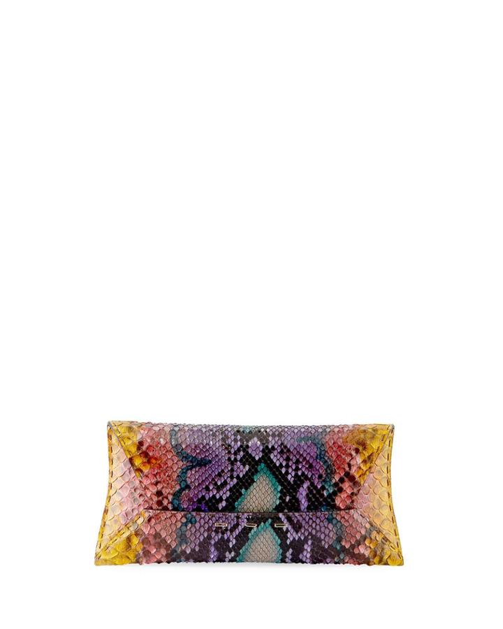 Manila Stretch T Colorful Python Clutch Bag