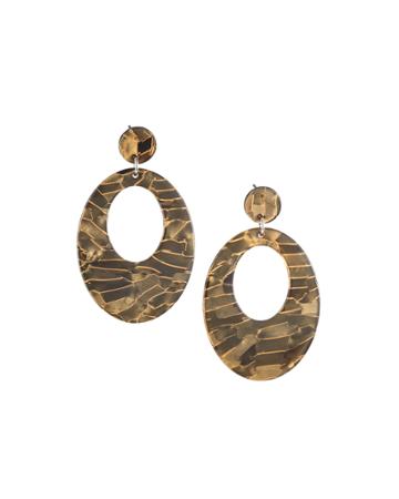 Front-facing Oval Hoop Earrings