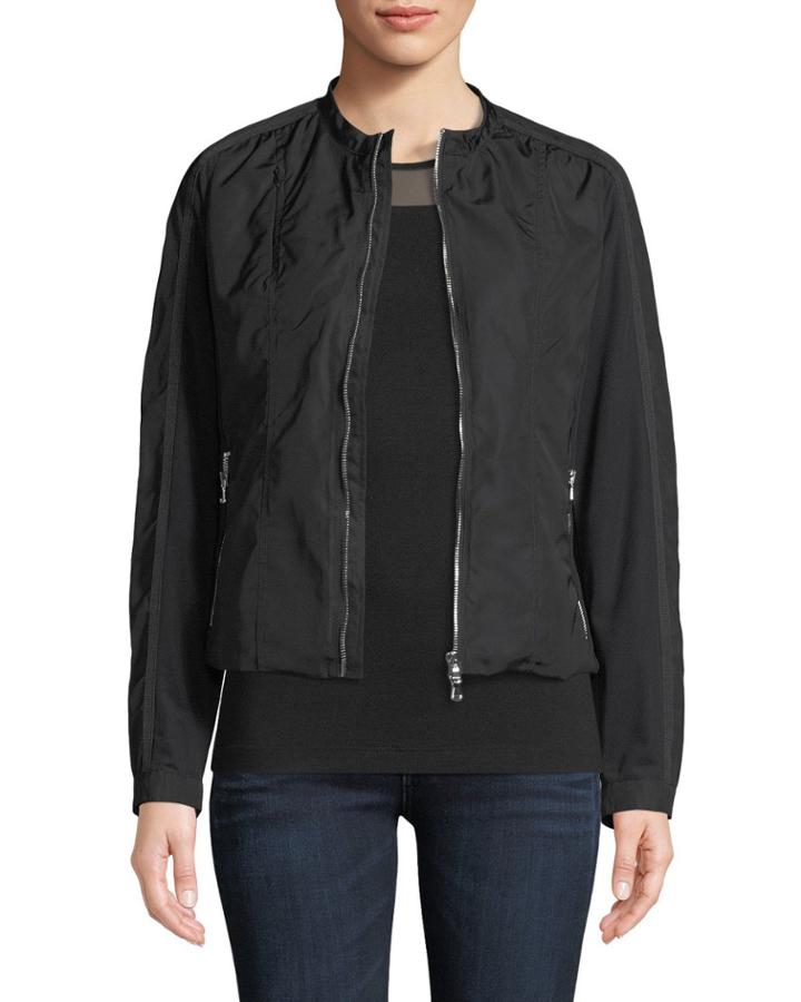 Lora Zip-front Nylon Fleece Jacket