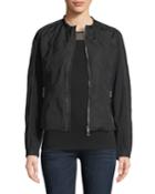 Lora Zip-front Nylon Fleece Jacket