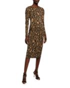 Jersey Animal-print Twisted-side