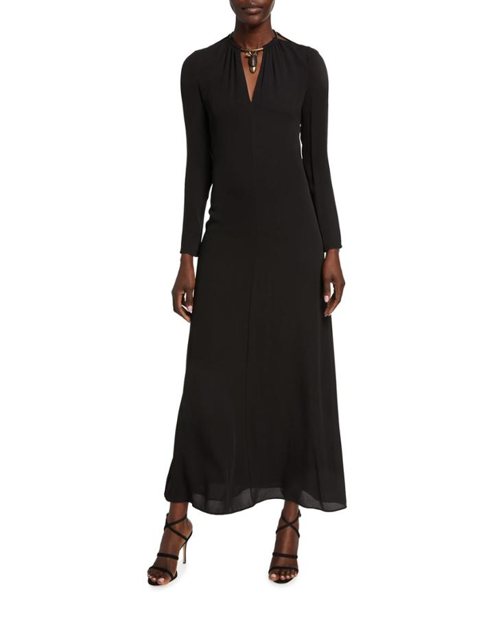 Long Silk Evening Dress