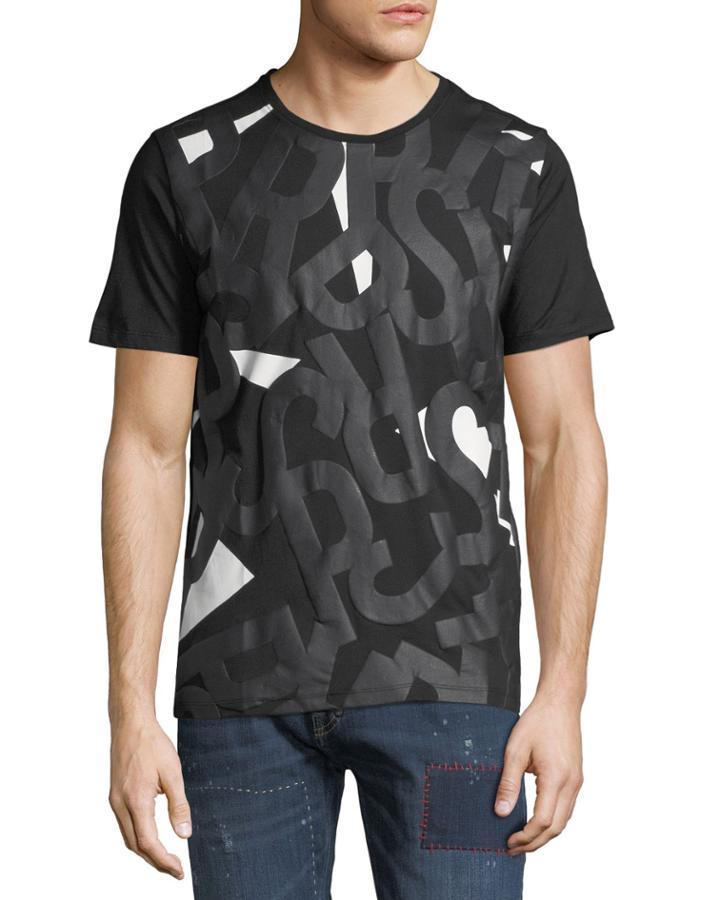 Men's Puffy Logo Graphic Front T-shirt