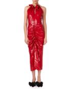 Hilo Ruched Sequin Halter