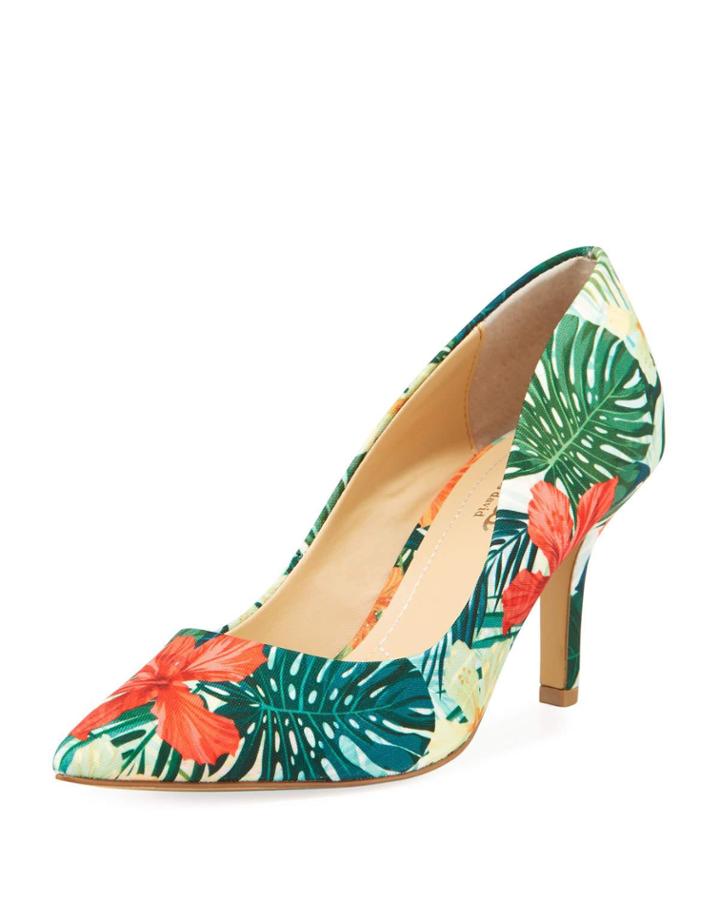 Sasha Floral-print Point-toe Pump
