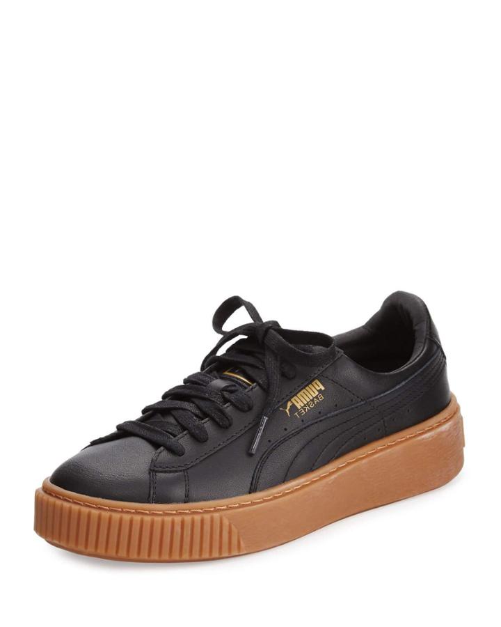 Basket Leather Platform Low-top