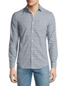 Striped Chambray Long-sleeve