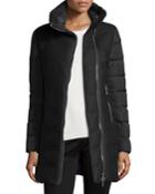 Aglaia Wool Coat W/quilted Combo, Black