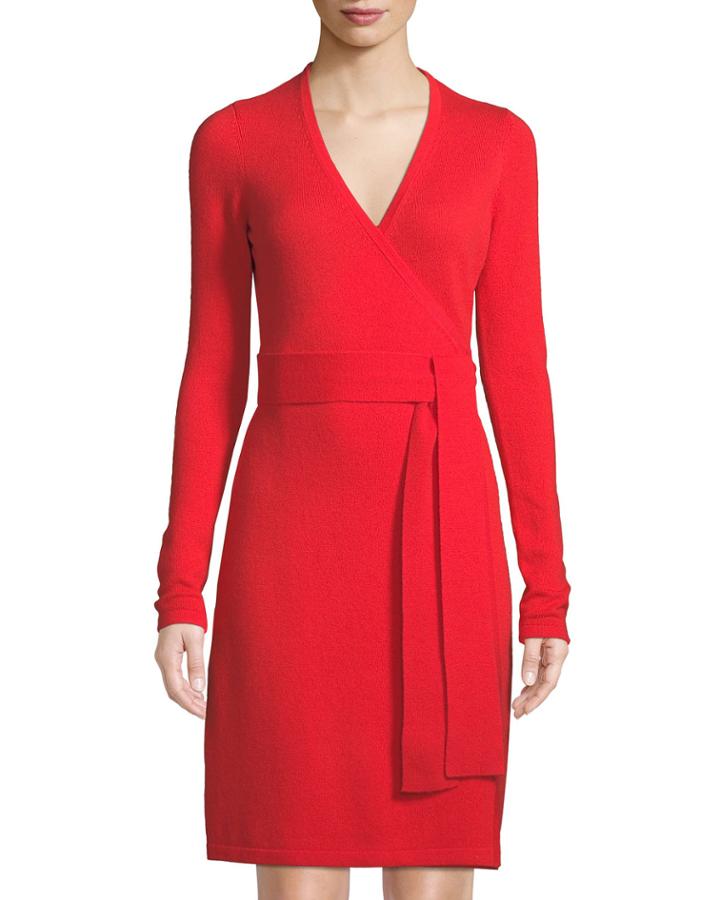 Linda Wool-cashmere Wrap Dress