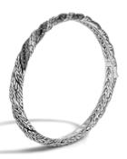 Black Sapphire Twist Hinge Bangle,
