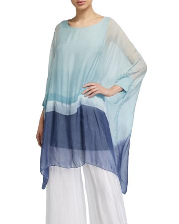 Printed Silk-blend Tunic