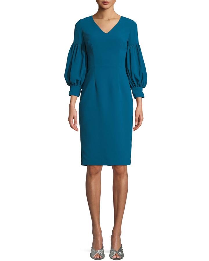 V-neck Dress W/ Bubble