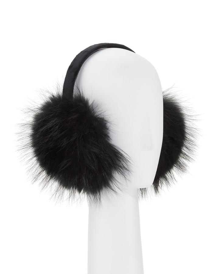 Fur Earmuffs With Velvet Band