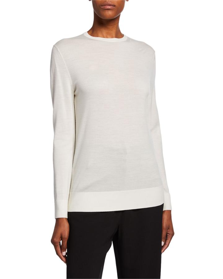 Extrafine Merino Wool Crewneck Jersey