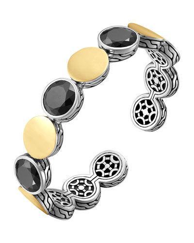 Batu Dot Triple Hematite-station Flex Cuff,