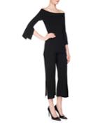Felbridge Slit-detail Off-the-shoulder Jumpsuit, Black