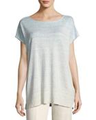 Linen-blend Melange Ombr&eacute; Sequin Sweater,
