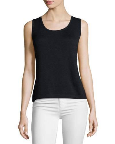 Contour Scoop-neck Tank, Black