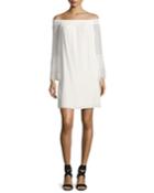 Eva Off-the-shoulder Silk Mini Cocktail Dress