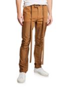 Men's Strap-detail Canvas Work Pants