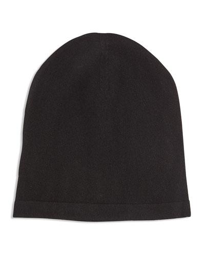 Cashmere Slouchy Hat, Black