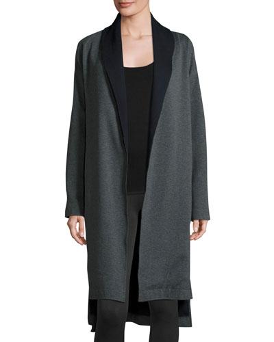 Beacon Open-front Cardigan Jacket, Graphite Heather