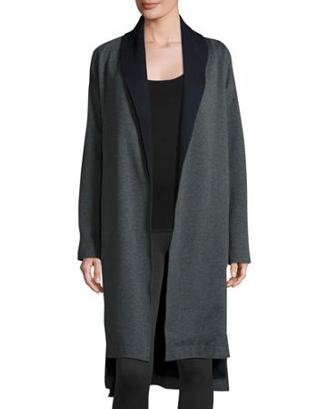 Beacon Open-front Cardigan Jacket, Graphite Heather
