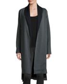 Beacon Open-front Cardigan Jacket, Graphite Heather