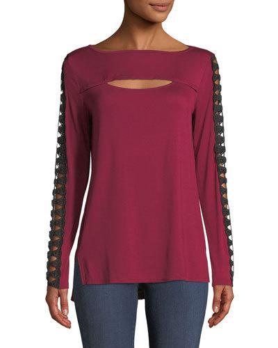 Crocheted Ladder-sleeve Blouse