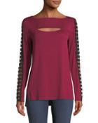 Crocheted Ladder-sleeve Blouse