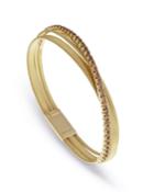 Masai 18k Three-row Crossover Bracelet W/ Brown Diamonds