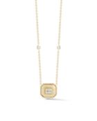 Smaller Emerald Shape Necklace With Center Emerald Cut Diamond